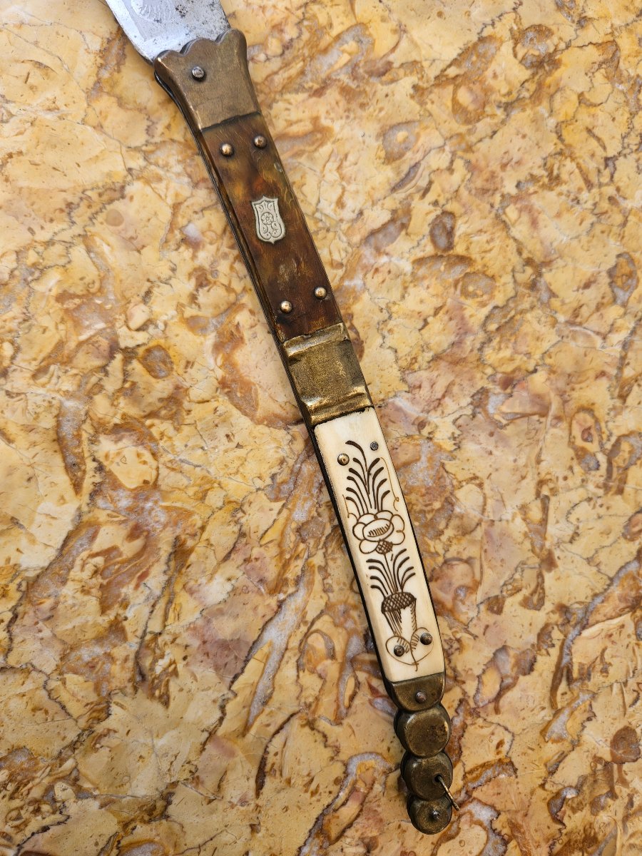Couteau pliant navaja du 19e siècle -photo-3