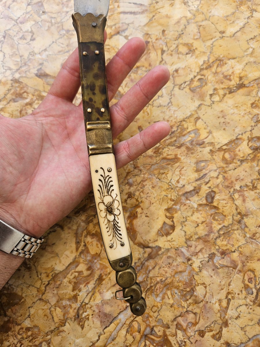 Couteau pliant navaja du 19e siècle -photo-4