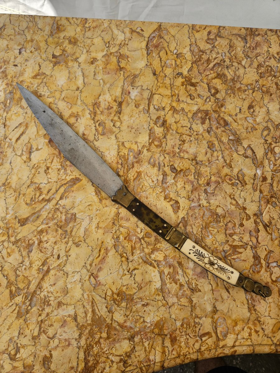 Couteau pliant navaja du 19e siècle -photo-8