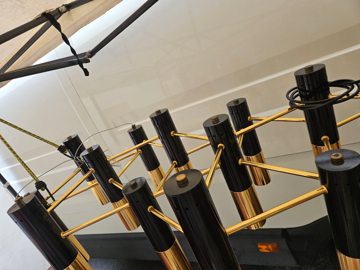 Design Chandelier 17 Metal Tubes - Italy-photo-4