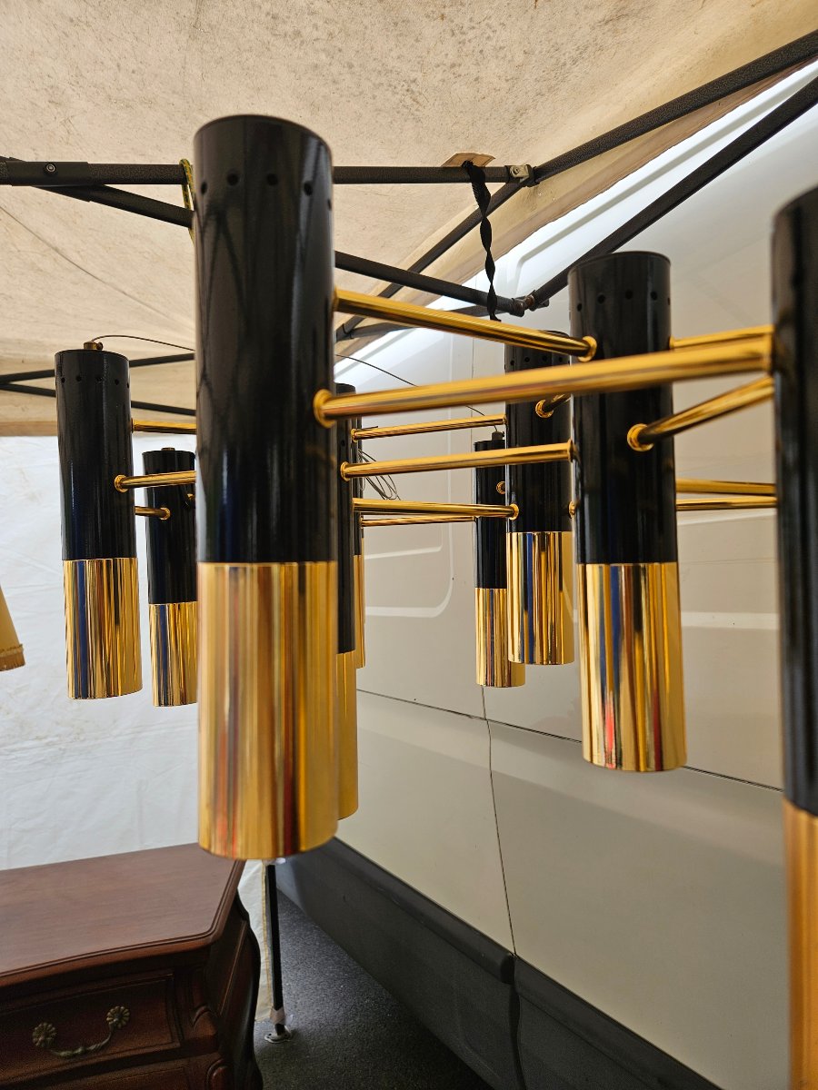Design Chandelier 17 Metal Tubes - Italy-photo-1