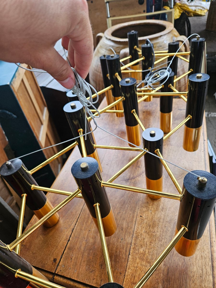 Design Chandelier 17 Metal Tubes - Italy-photo-5