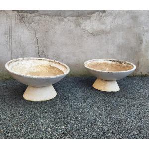 2 Jardinières Eternit En Fibro Ciment, Willy Guhl 1950