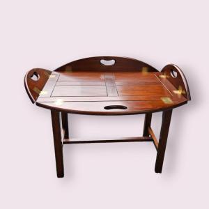 Mahogany Boat Coffee Table Circa 1960