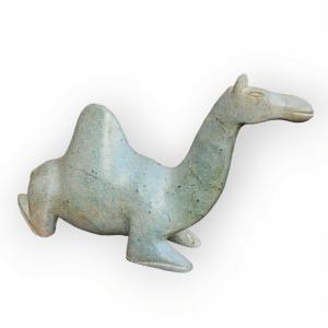 Hard Stone Dromedary Statuette & Sculpture