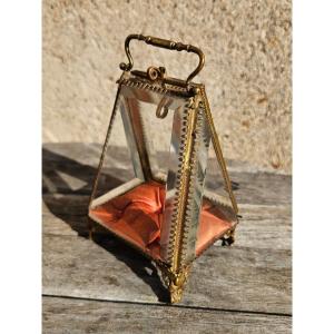 Jewelry Box, Watch Holder With Napoleon III Beveled Glasses & Jewelry Box