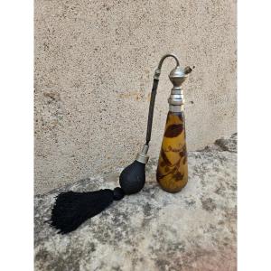 Vaporisateur Émile Gallé en pâte de verre - art nouveau
