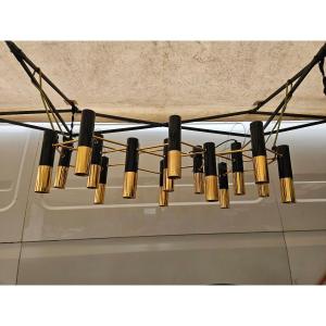 Design Chandelier 17 Metal Tubes - Italy