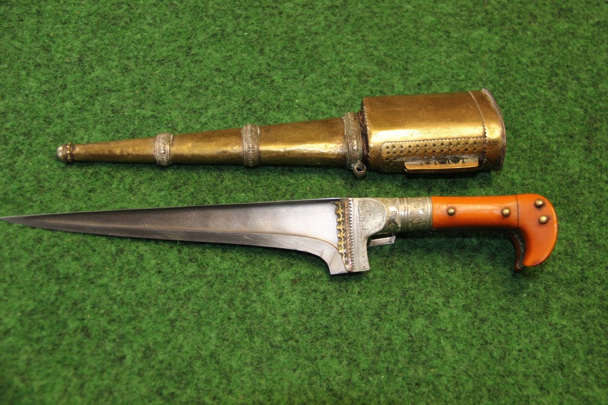 Dagger Khiber Or Salawar Yatagan Afghanistan Early 19th-photo-3
