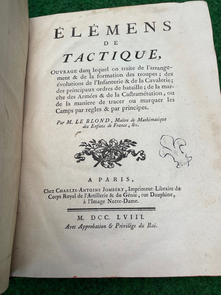 Extremely Rare Book Elements Of Military Tactics With These 40 Plates By Blond 1758-photo-2