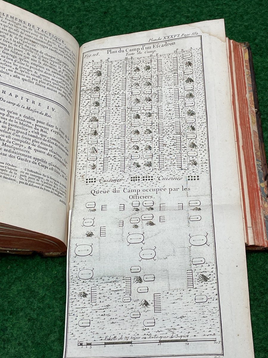 Extremely Rare Book Elements Of Military Tactics With These 40 Plates By Blond 1758-photo-4