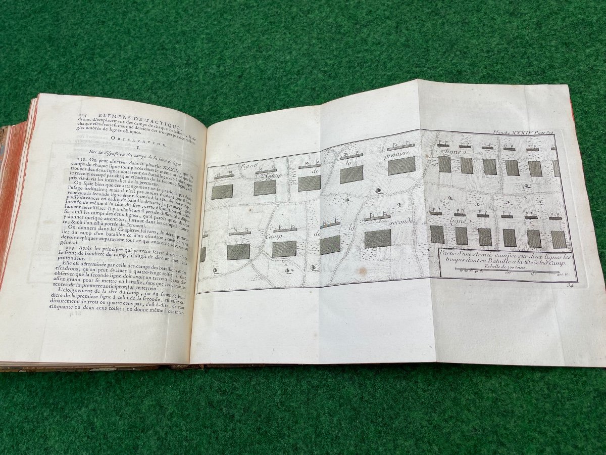Extremely Rare Book Elements Of Military Tactics With These 40 Plates By Blond 1758-photo-6