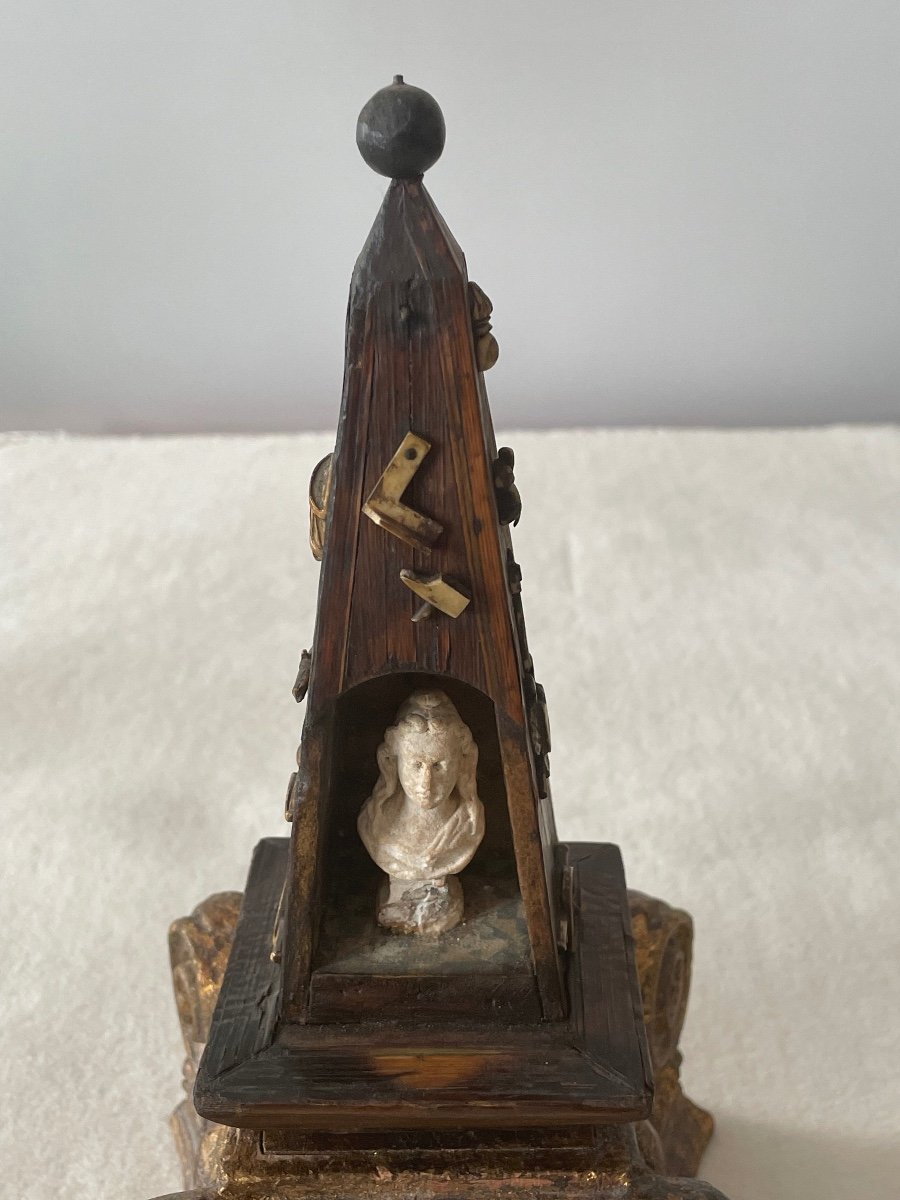 Rare Marianne Masonic Obelisk, Symbols Of The Revolutionary Period 1792-photo-2