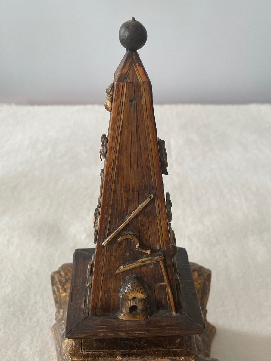 Rare Marianne Masonic Obelisk, Symbols Of The Revolutionary Period 1792-photo-2