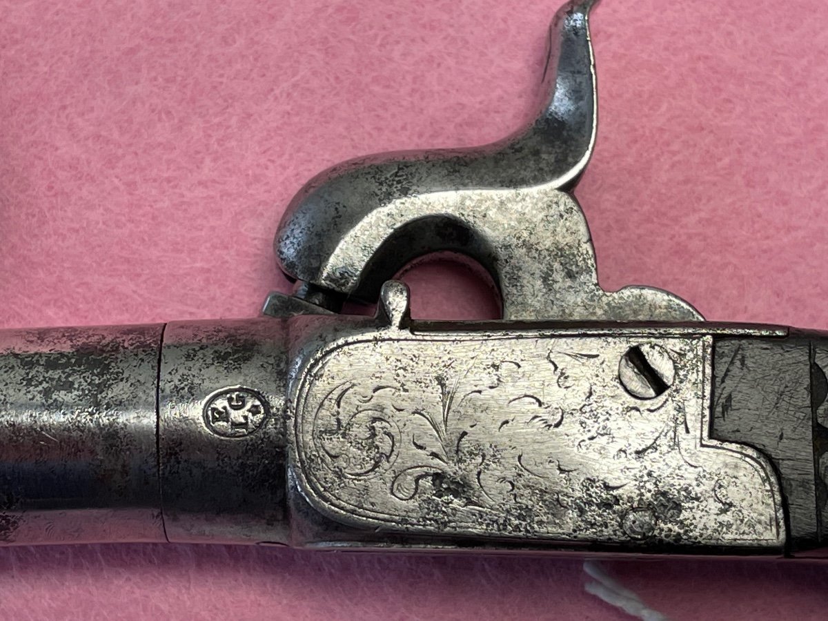 Forced Bullet Pistol With Percussion 19th-photo-3