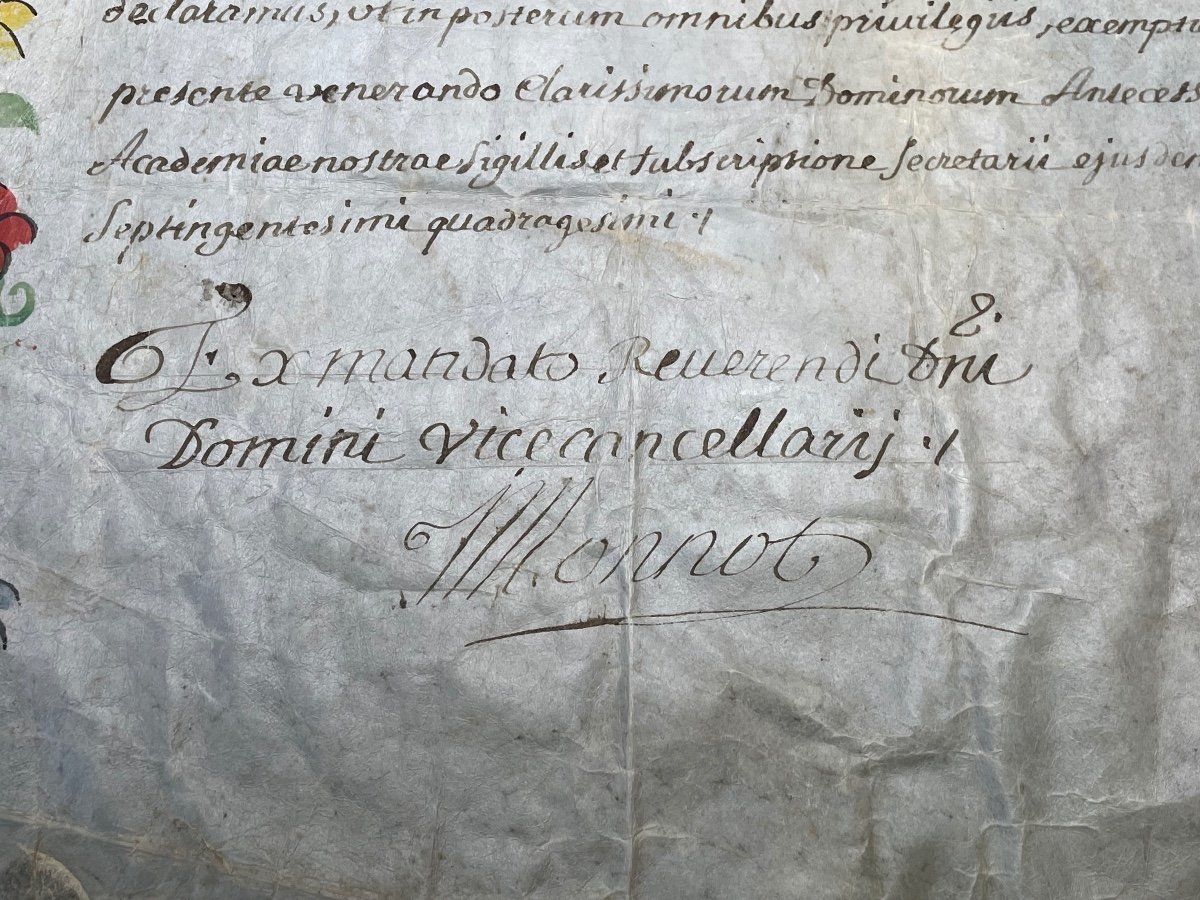 Rare Diploma Of Theology, Lawyer's Certificate, Parliament Of Besançon, 1741 18th-photo-2