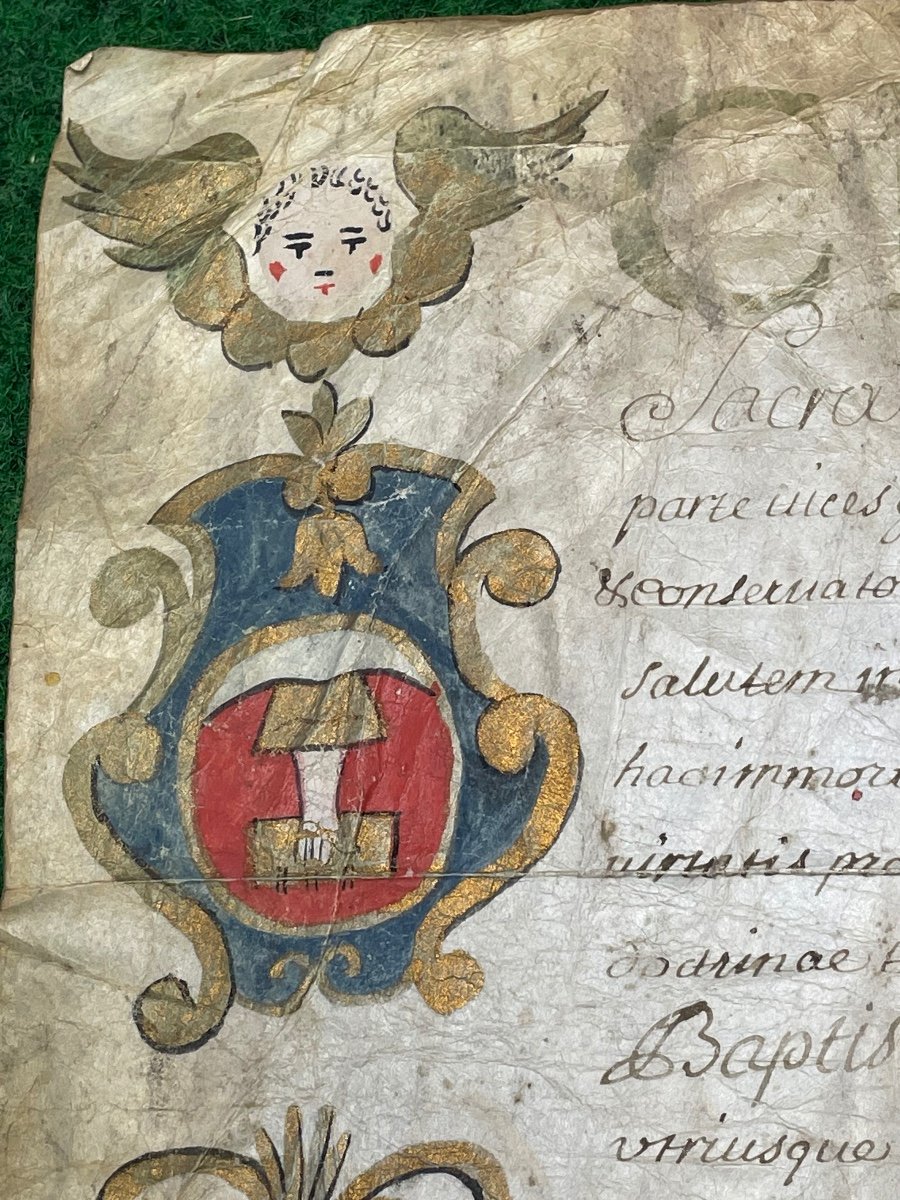  Rare Diplome De Theologie  ,brevet d'Avocat ,parlement De Besançon ,1741   18 ème -photo-5