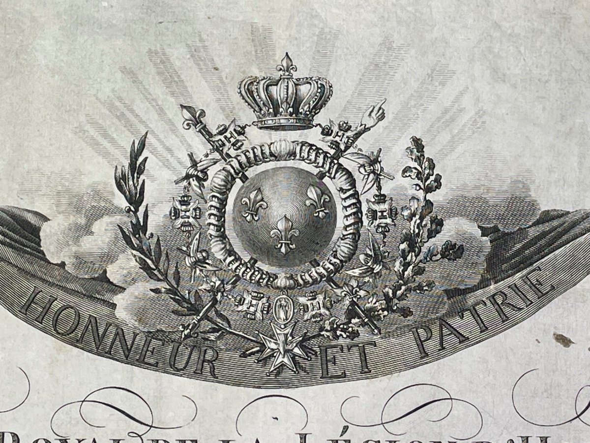 Patent Of Knight Of The Royal Order Of The Legion Of Honor Louis XVIII 1814 No. 4-photo-4