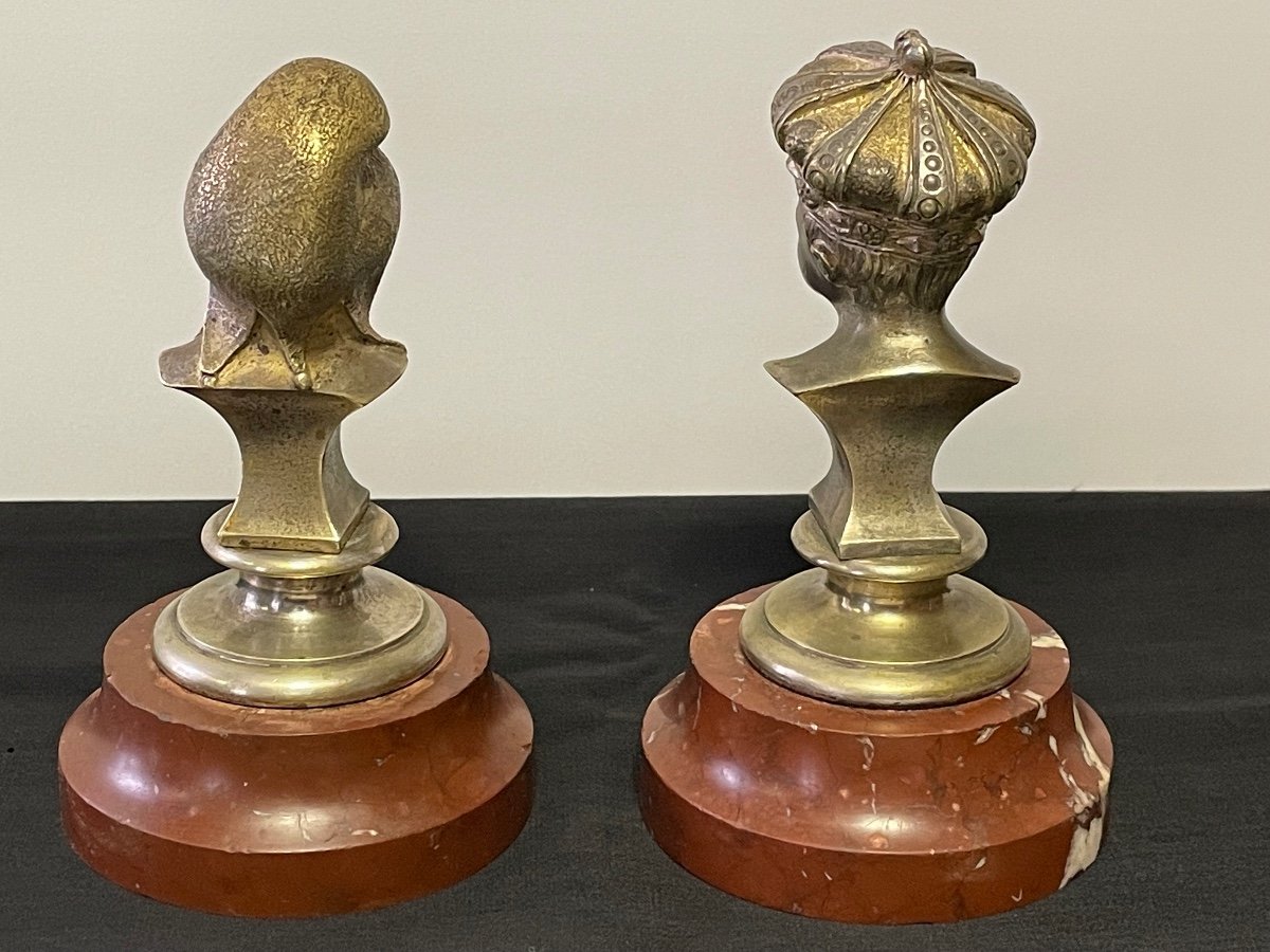 Bronze Pair Of Jean Qui Rit And Jean Qui Pleure Revolution Of 1848 Louis Philippe-photo-3