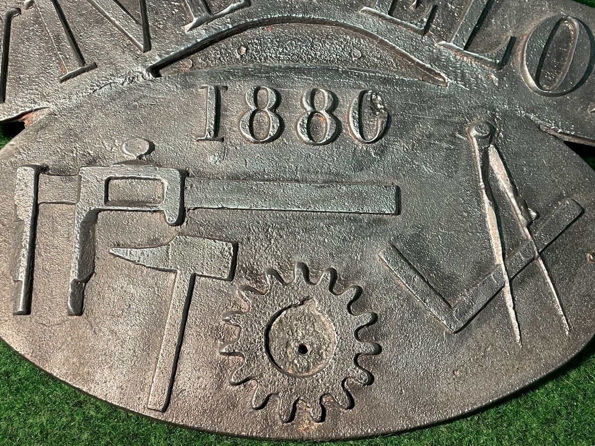Rare Trade Plate Of Master Companion Mechanic 1880 19th-photo-3