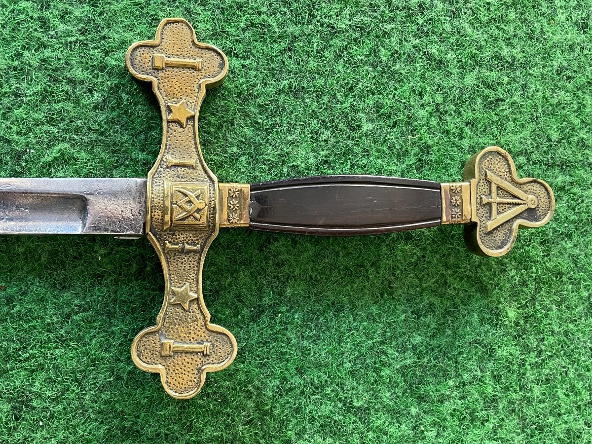 Freemasonry Ritual Sword Of The Grand Orient Of France 19th Century N°5-photo-2