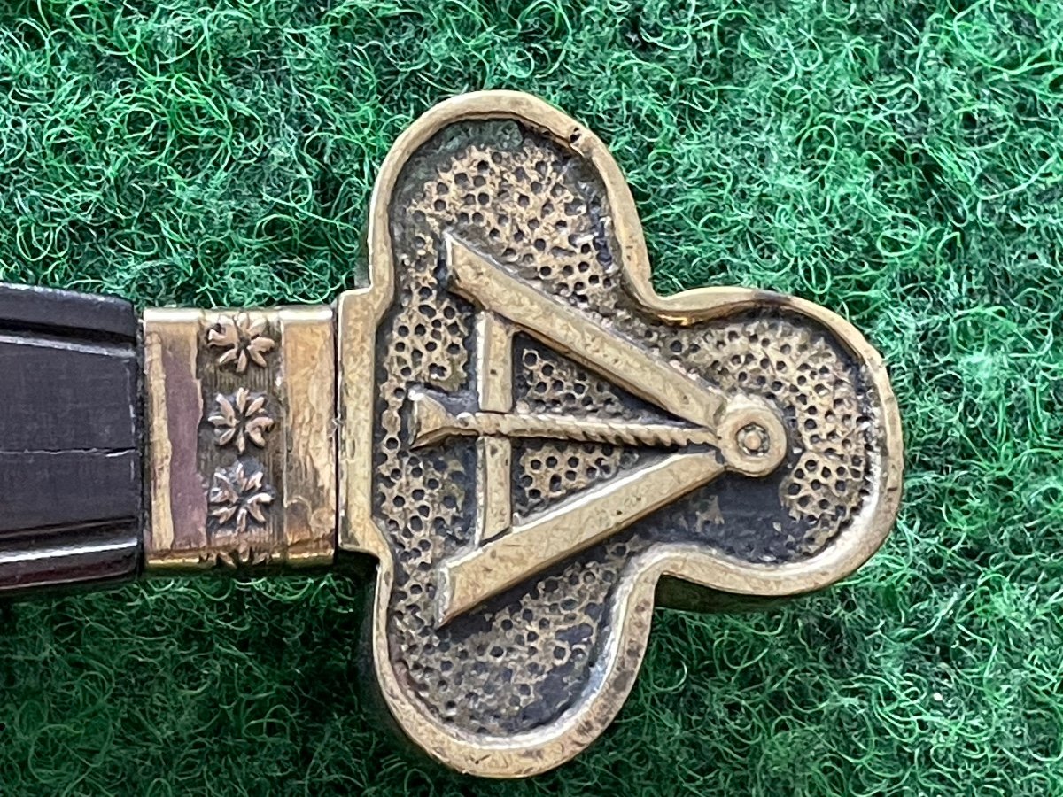 Freemasonry Ritual Sword Of The Grand Orient Of France 19th Century N°5-photo-3