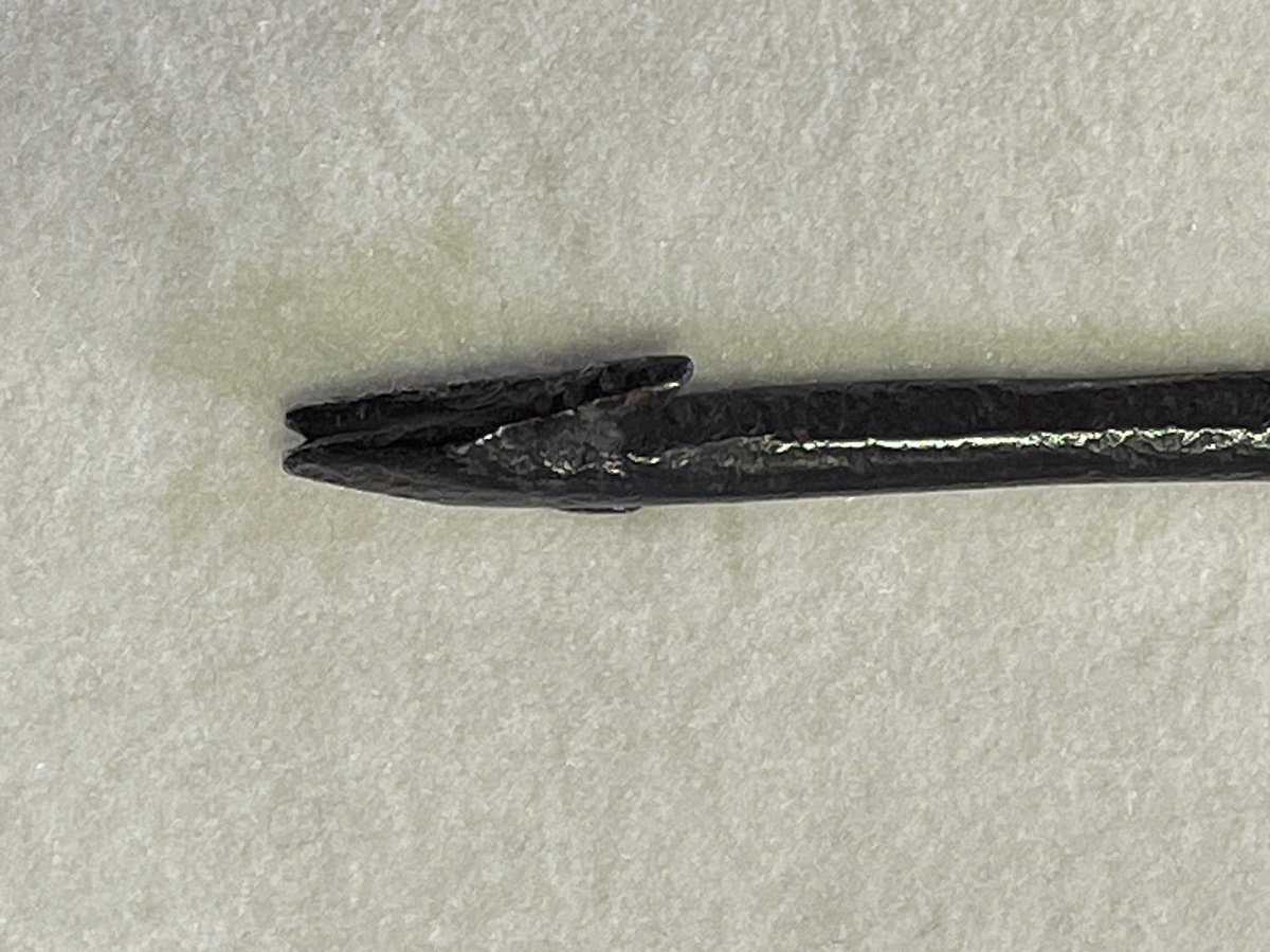  Trés  Rare Carreau d'Arbalète  Tout En Acier  16 ème  17 ème Siècle -photo-3