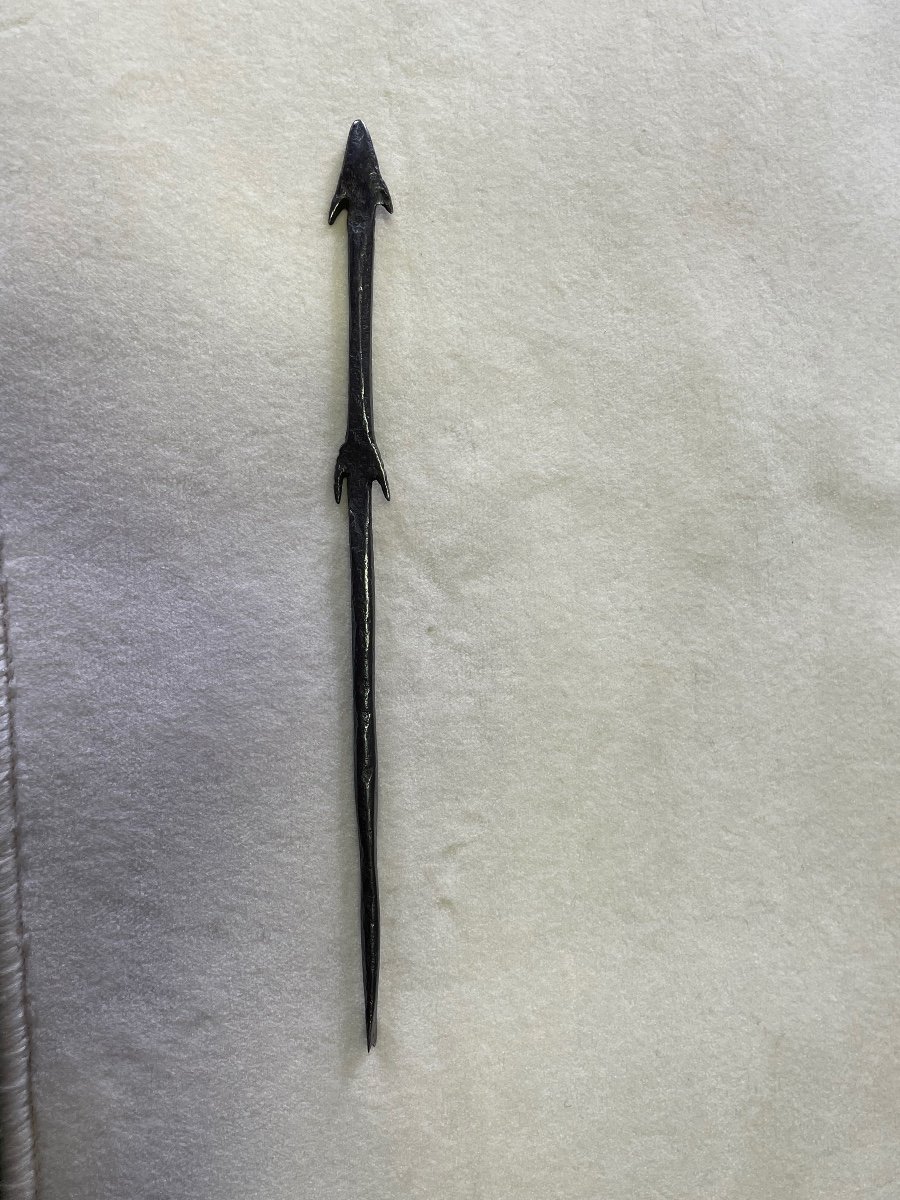  Trés  Rare Carreau d'Arbalète  Tout En Acier  16 ème  17 ème Siècle -photo-2