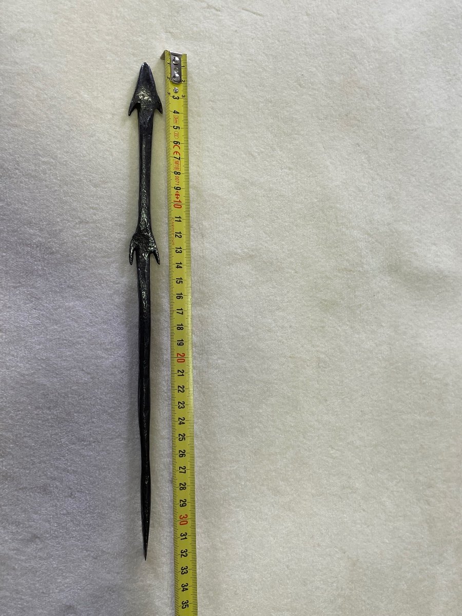  Trés  Rare Carreau d'Arbalète  Tout En Acier  16 ème  17 ème Siècle -photo-3