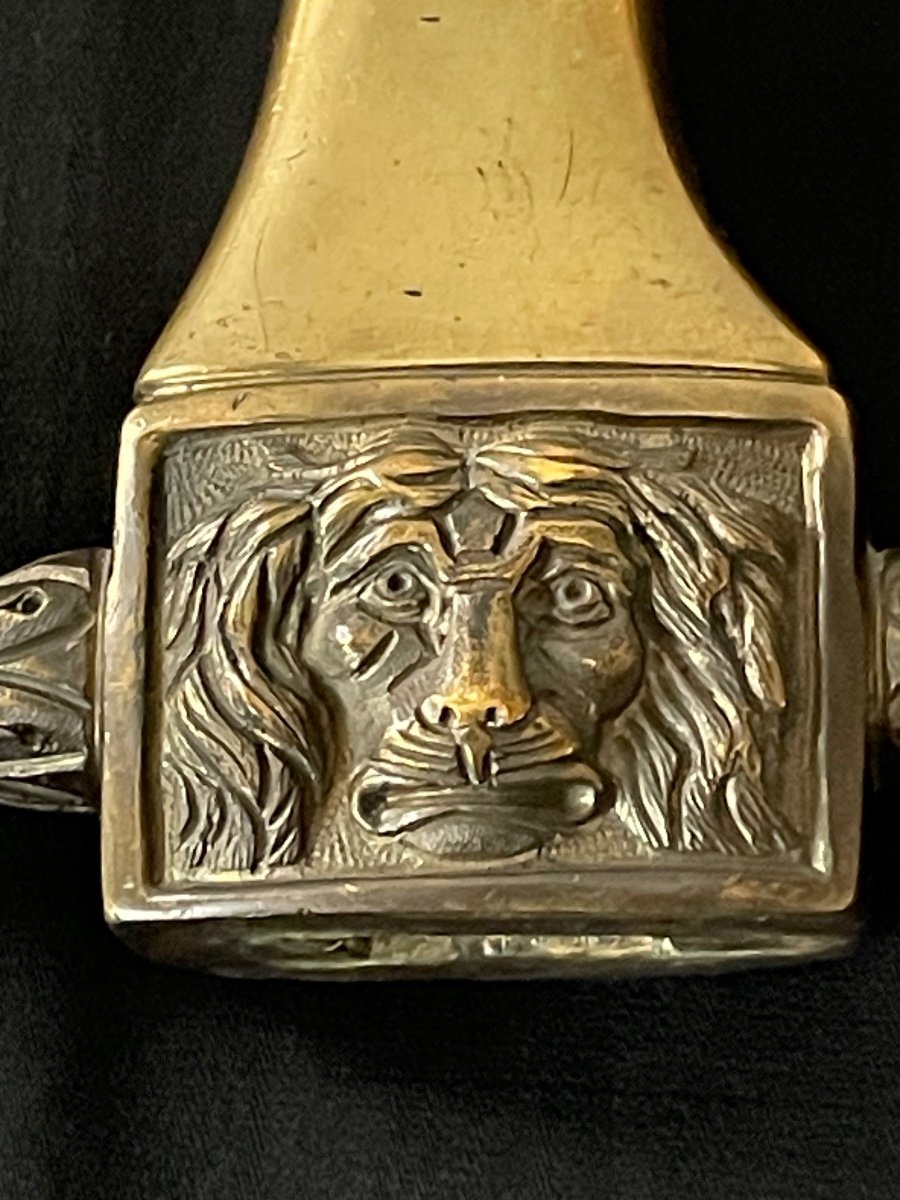Poignée De Sabre  De Sapeur De La Garde Impériale  Tète De Colonne   Modèle 1804   1 Er Empire -photo-4