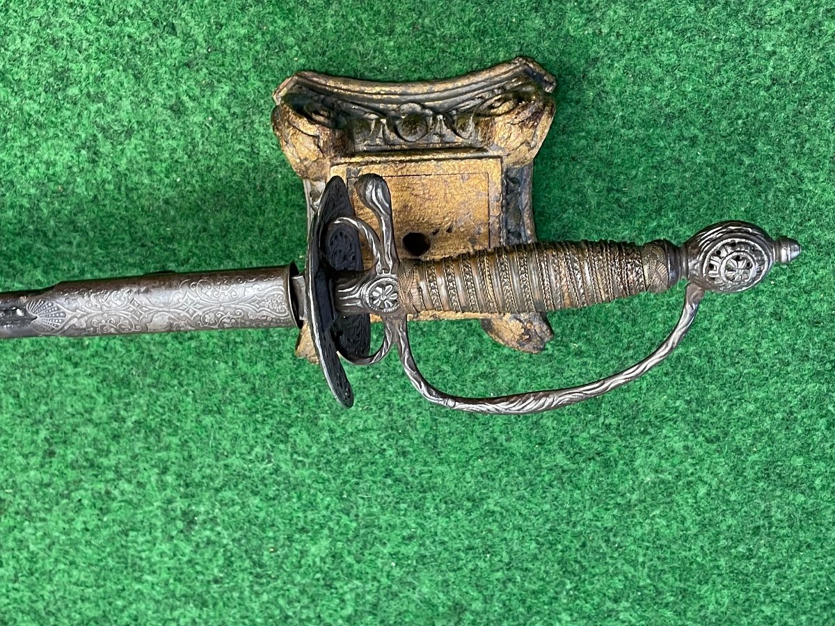 Officer's Sword A La Musketeer A "pas D Ane" Circa 1700 18th-photo-1