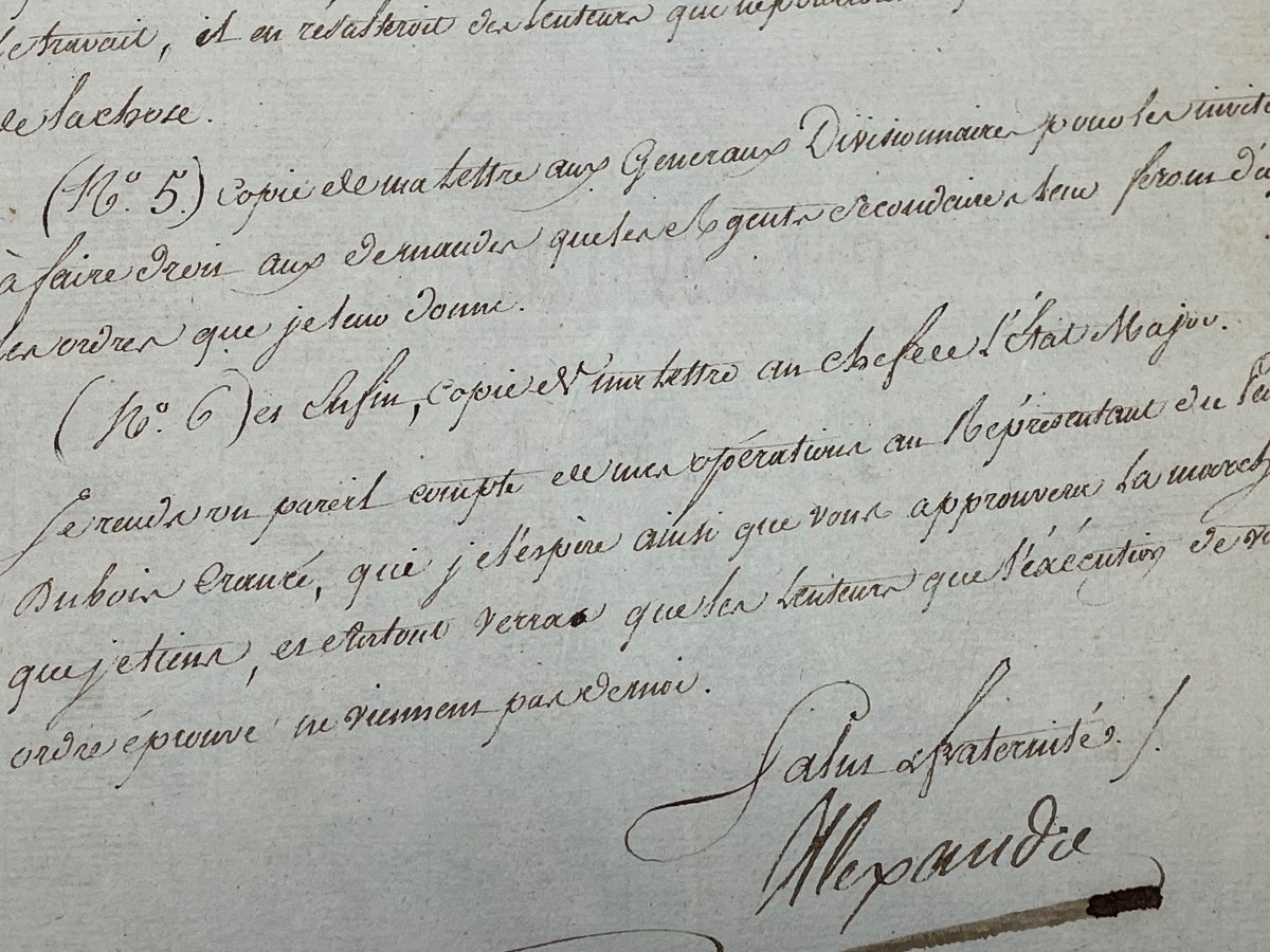 Letter From Marshal De France Berthier On The Reorganization Of The Army 2 Thermidor Year 2-photo-4