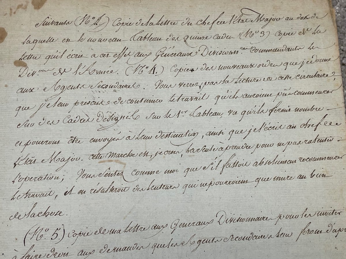 Letter From Marshal De France Berthier On The Reorganization Of The Army 2 Thermidor Year 2-photo-5
