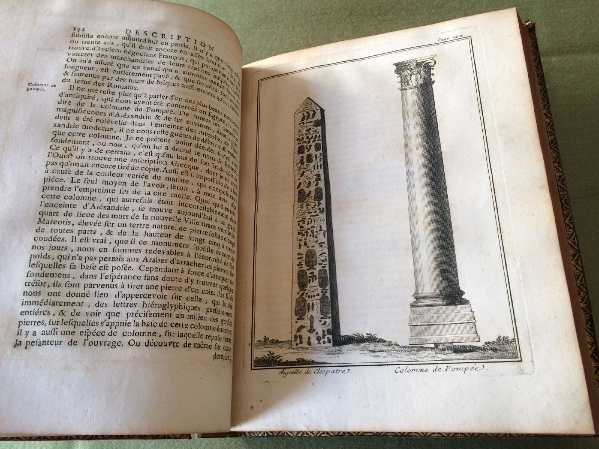 Rare Description Of Egypt Original Edition From 1735 18th-photo-4