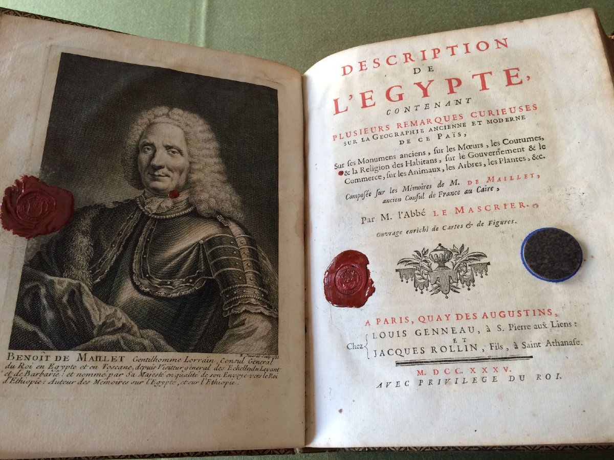 Rare Description Of Egypt Original Edition From 1735 18th