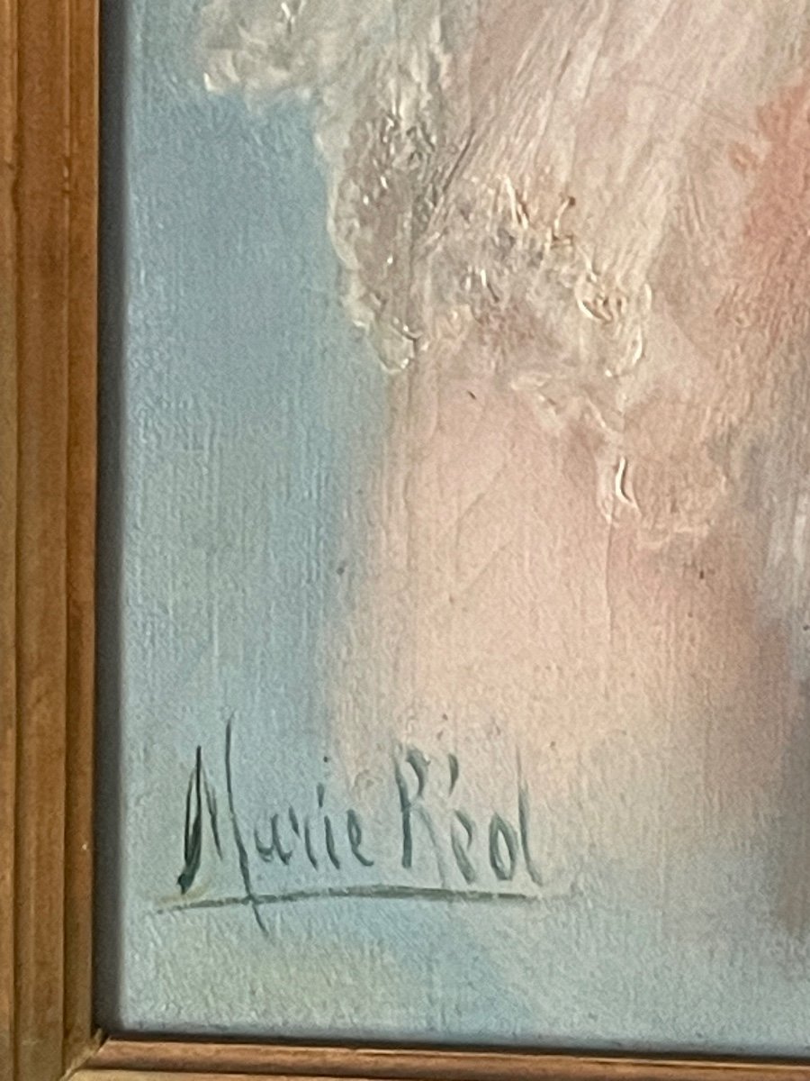 Tableau De Jeune Fille  Par Marie Réol  1947 / 1950-photo-3