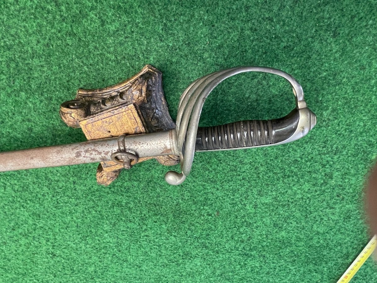 Sabre  D Officier D'infanterie  Français  Modèle 1882 19 ème -photo-3