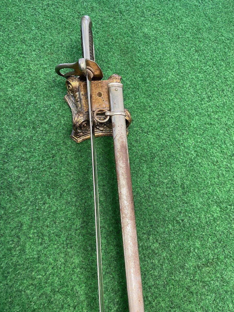 Sabre  D Officier D'infanterie  Français  Modèle 1882 19 ème -photo-5