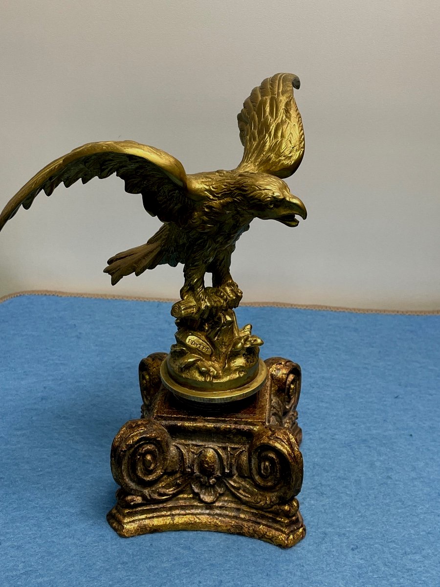  BOUCHON DE RADIATEUR   Aigle "mascotte " De Voiture De Luxe  19 ÈME -photo-1
