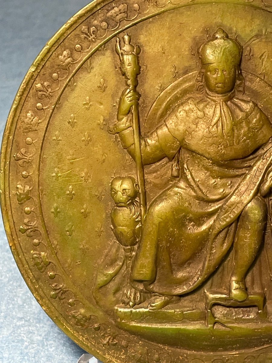 Grand  Sceau Du Roi De France Et De Navarre  Louis XVIII  d'èpoque 19 ème   1814-photo-3