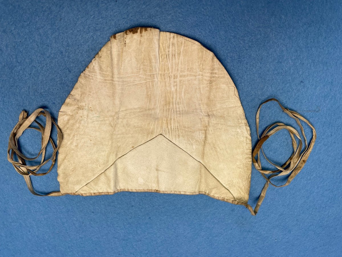  Rare Tablier  d'Apprenti  Maçonnique  En  Peau  1840-photo-2