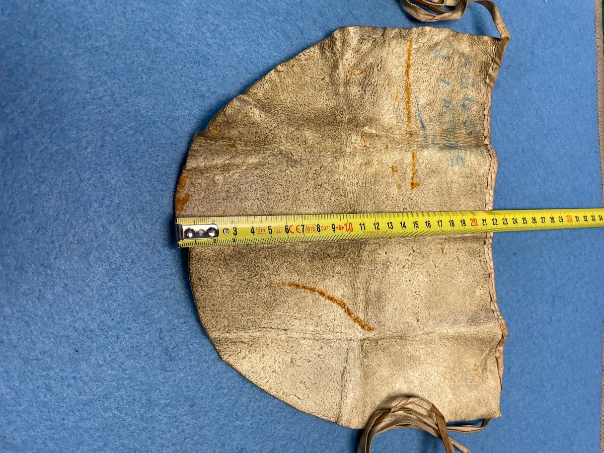  Rare Tablier  d'Apprenti  Maçonnique  En  Peau  1840-photo-4