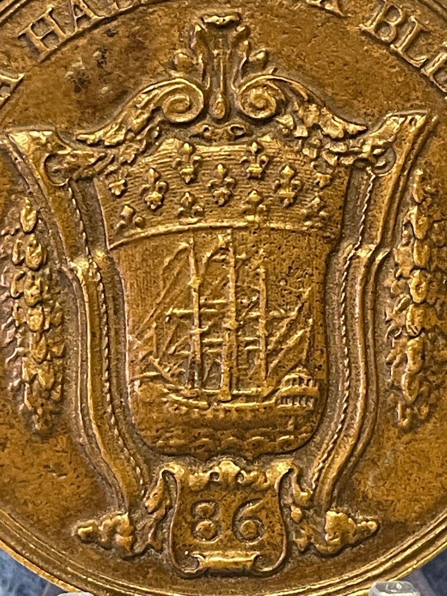 Rare  Plaque  De Métier De" Forts A  La Halle Aux  Bleds    De Paris.   DU 18 FÉVRIER 1790-photo-2