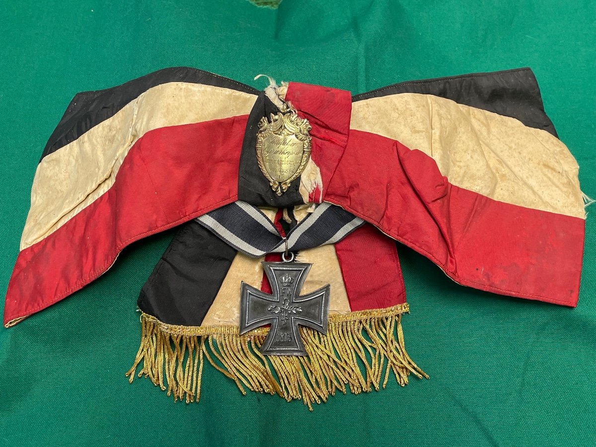 German Flag Tie And Its Iron Cross War Of 1870 19th 