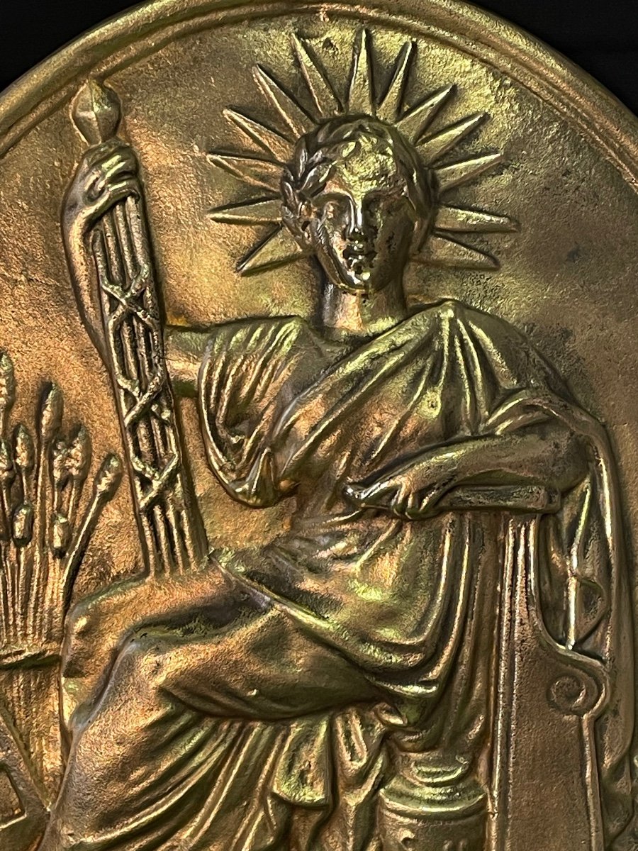 Plaque d'Officier Ministériel Notaire  Deuxième République 1848  19 ème  N° 1-photo-2