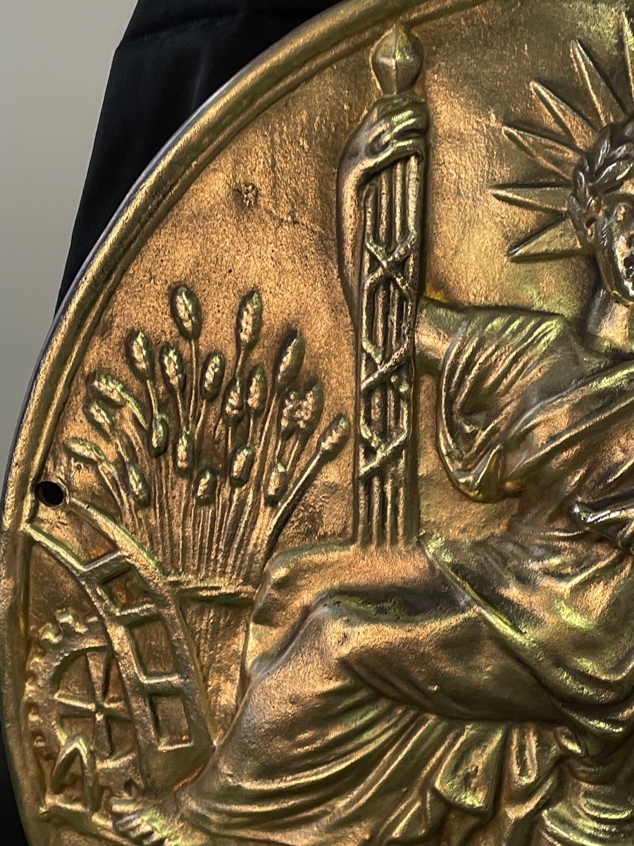 Plaque d'Officier Ministériel Notaire  Deuxième République 1848  19 ème  N° 1-photo-1