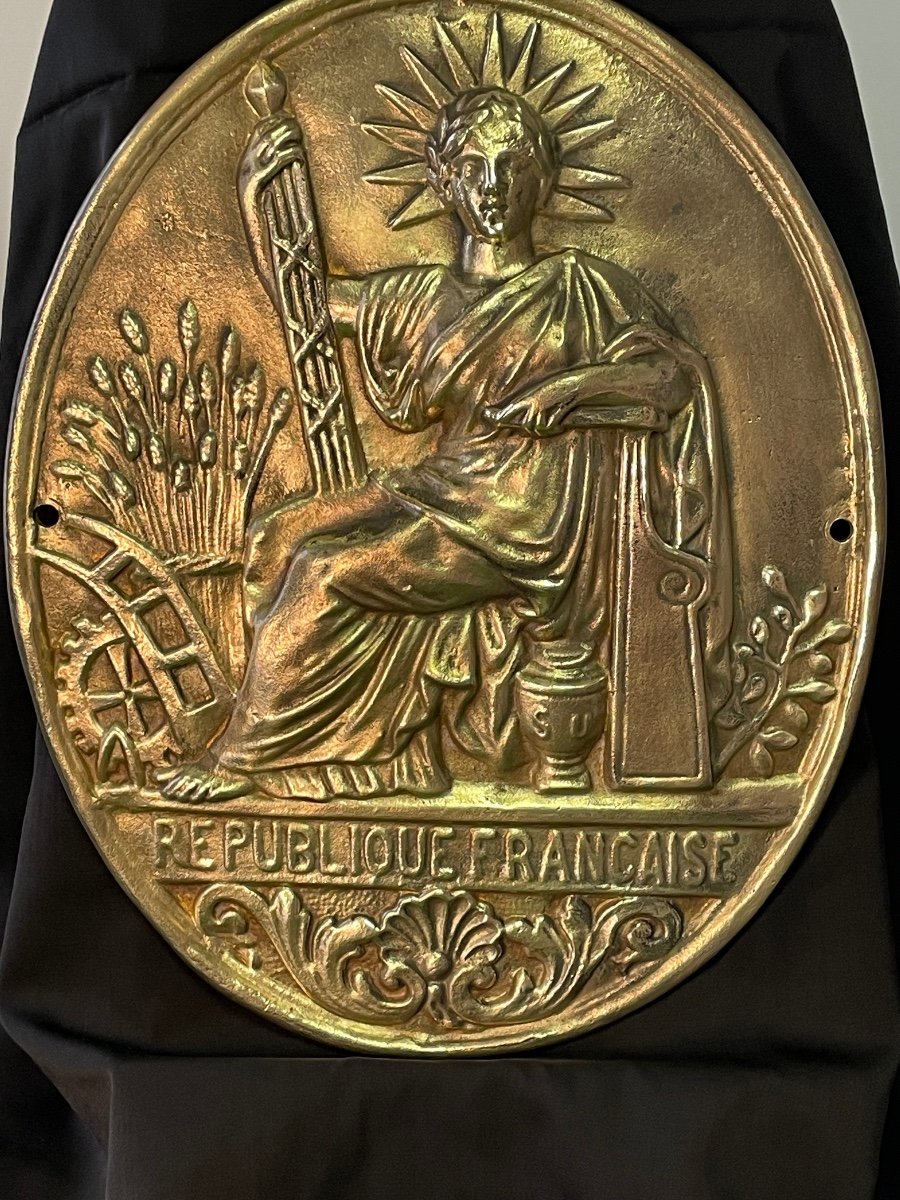 Plaque d'Officier Ministériel Notaire  Deuxième République 1848  19 ème  N° 1-photo-3