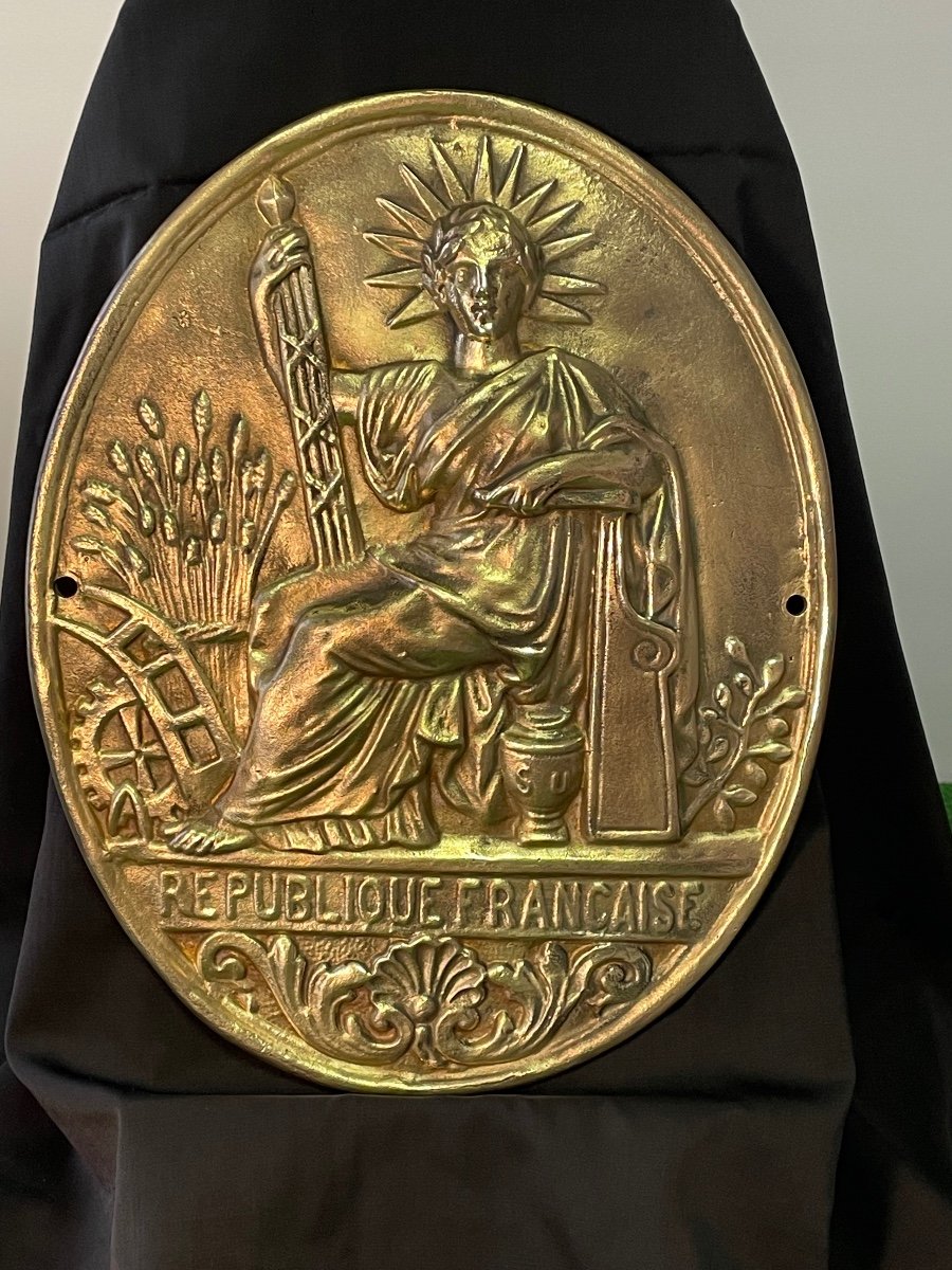 Plaque d'Officier Ministériel Notaire  Deuxième République 1848  19 ème  N° 1