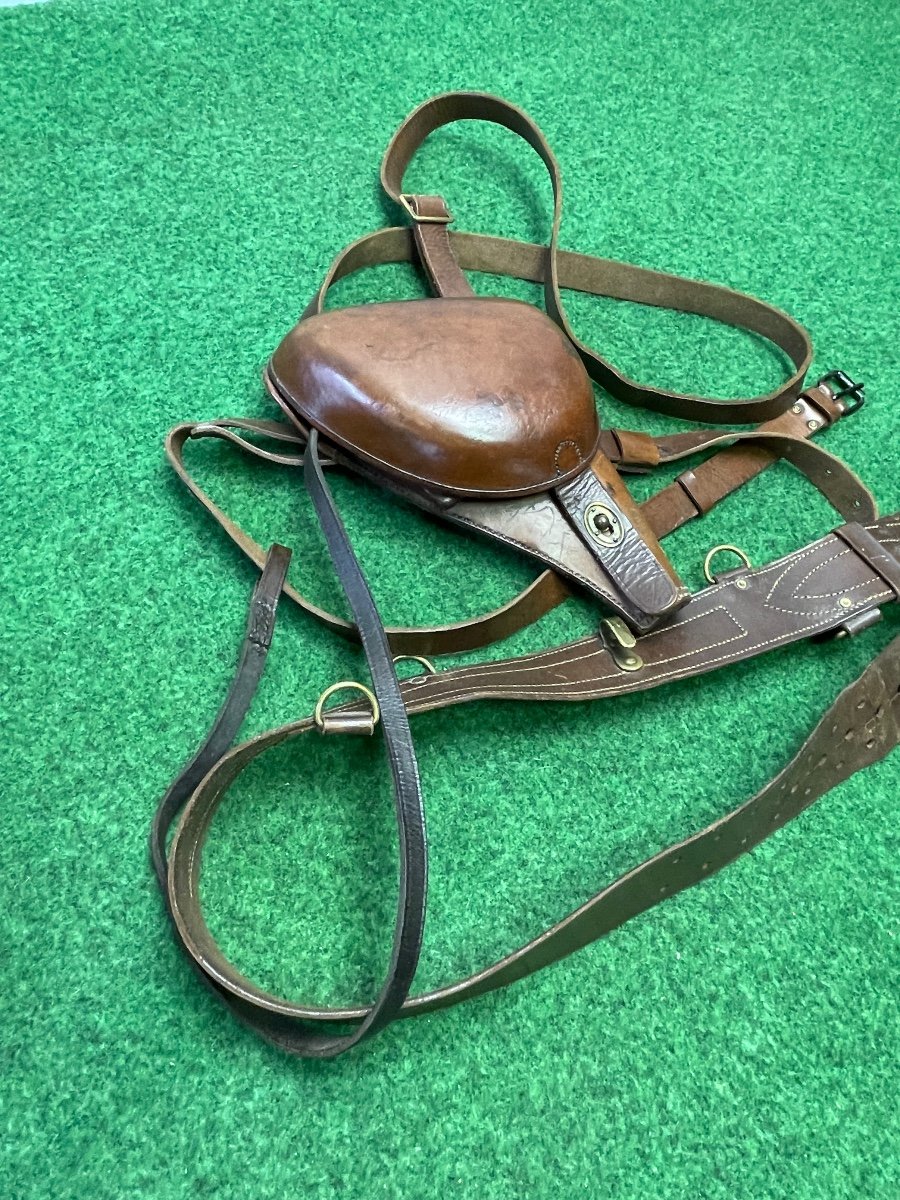 Etui Revolver 1892,son Baudrier , Ceinturon Et La Dragonne Du Revolver  1914 / 1918 W W 1-photo-3