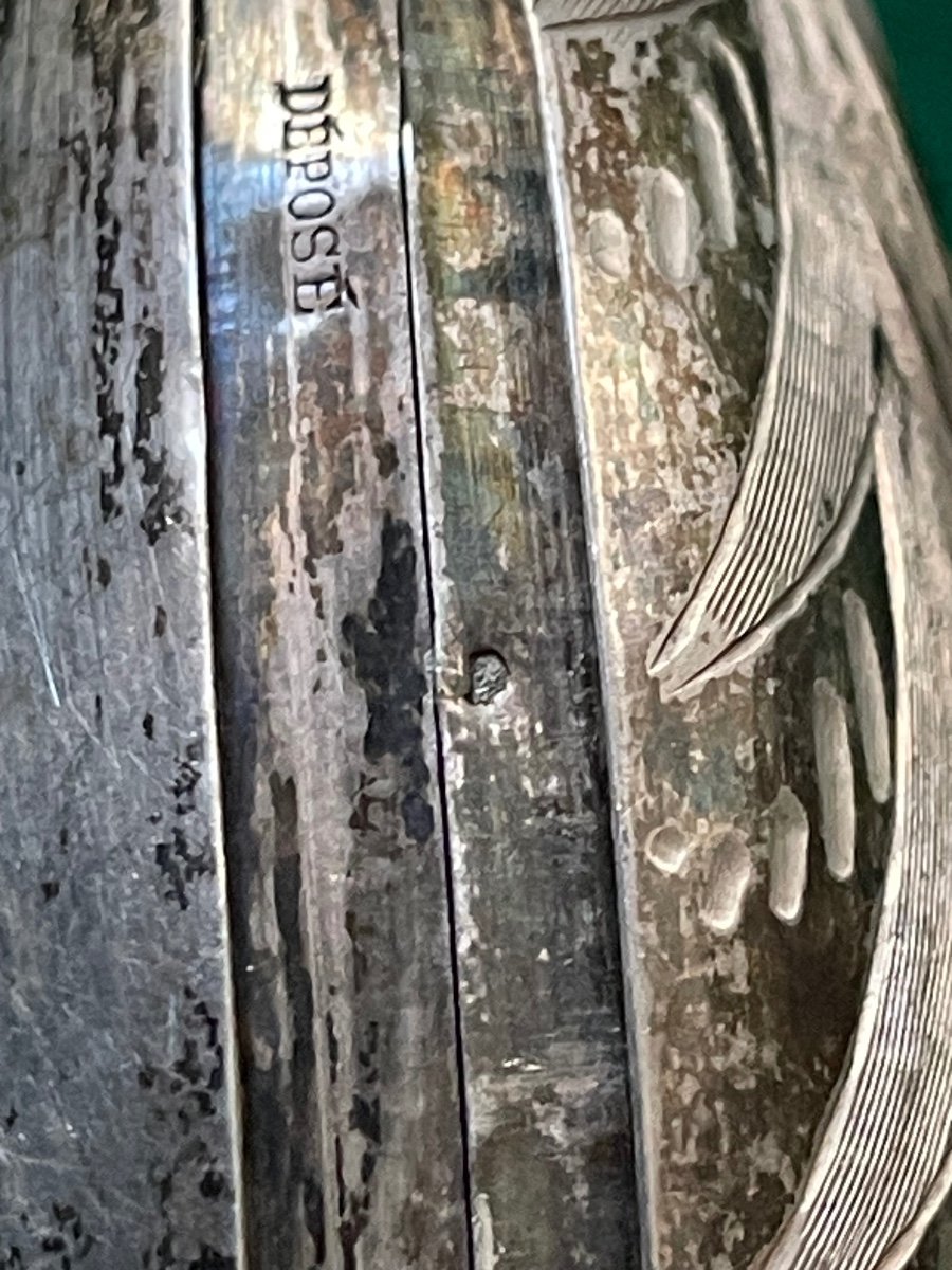 Coeur De Marie  " Ex Voto  " Argent  Massif  Croix  " Sacré  Coeur  " Avec Sa Chaine   XIX ème -photo-7